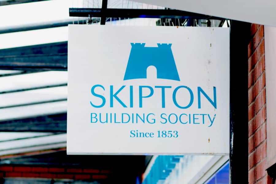 Skipton Building Society sign outside Harrow Branch