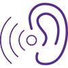 Hearing and speech impairment icon