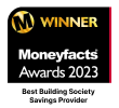 Moneyfacts award 2023 - Best Building Society Savings Provider