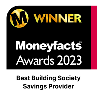 Moneyfacts Awards 2023 Best Building Society Savings Provider award icon