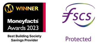Moneyfacts Awards 2023 Best Building Society Savings Provider Winner. FSCS Protected.